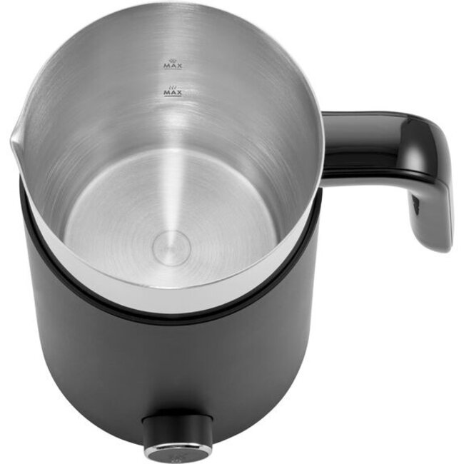 Zwilling Enfinigy Elektrische Melkopschuimer Zwart – Warm & Koud Schuim – 350 ml – RVS Beker & Inductiewarmte