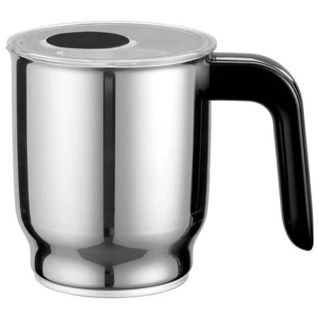 Zwilling Enfinigy Elektrische Melkopschuimer Zwart – Warm & Koud Schuim – 350 ml – RVS Beker & Inductiewarmte