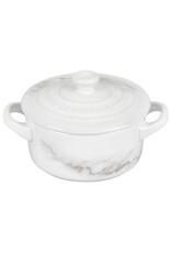 Le Creuset Mini-Cocotte Marmer Wit 10cm