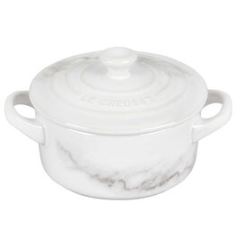 Le Creuset Mini-Cocotte Marmer Wit 10cm