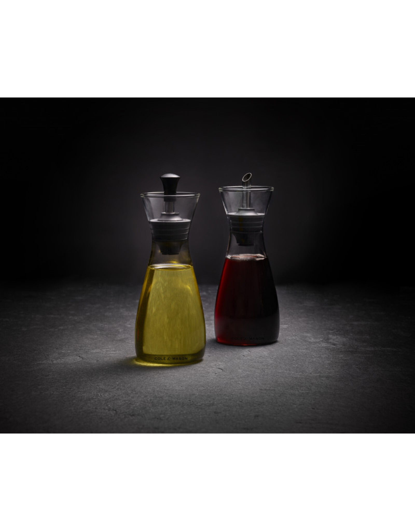 Cole & Mason Set olie-en azijnschenker transparant