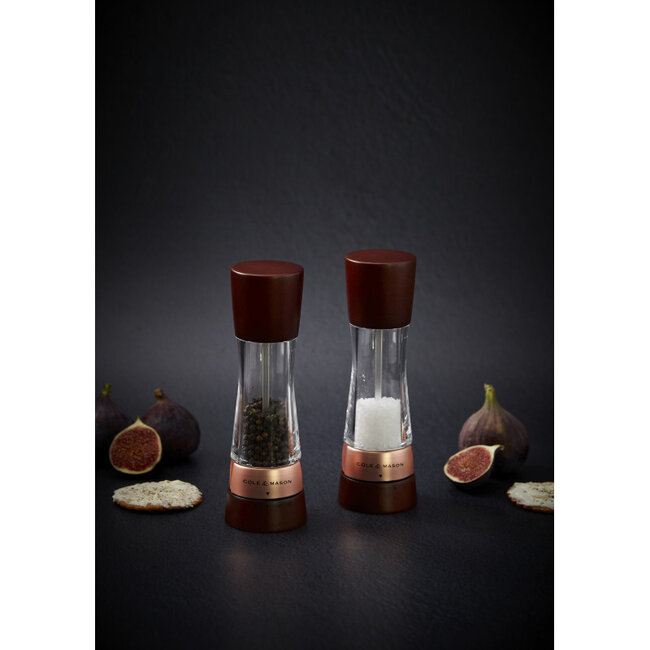 Cole & Mason Peper- en zoutmolen Derwent 190mm Kastanje Rose Goud