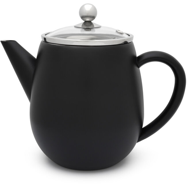 Bredemeijer Theepot Duet Eva Mat Zwart 1.1L