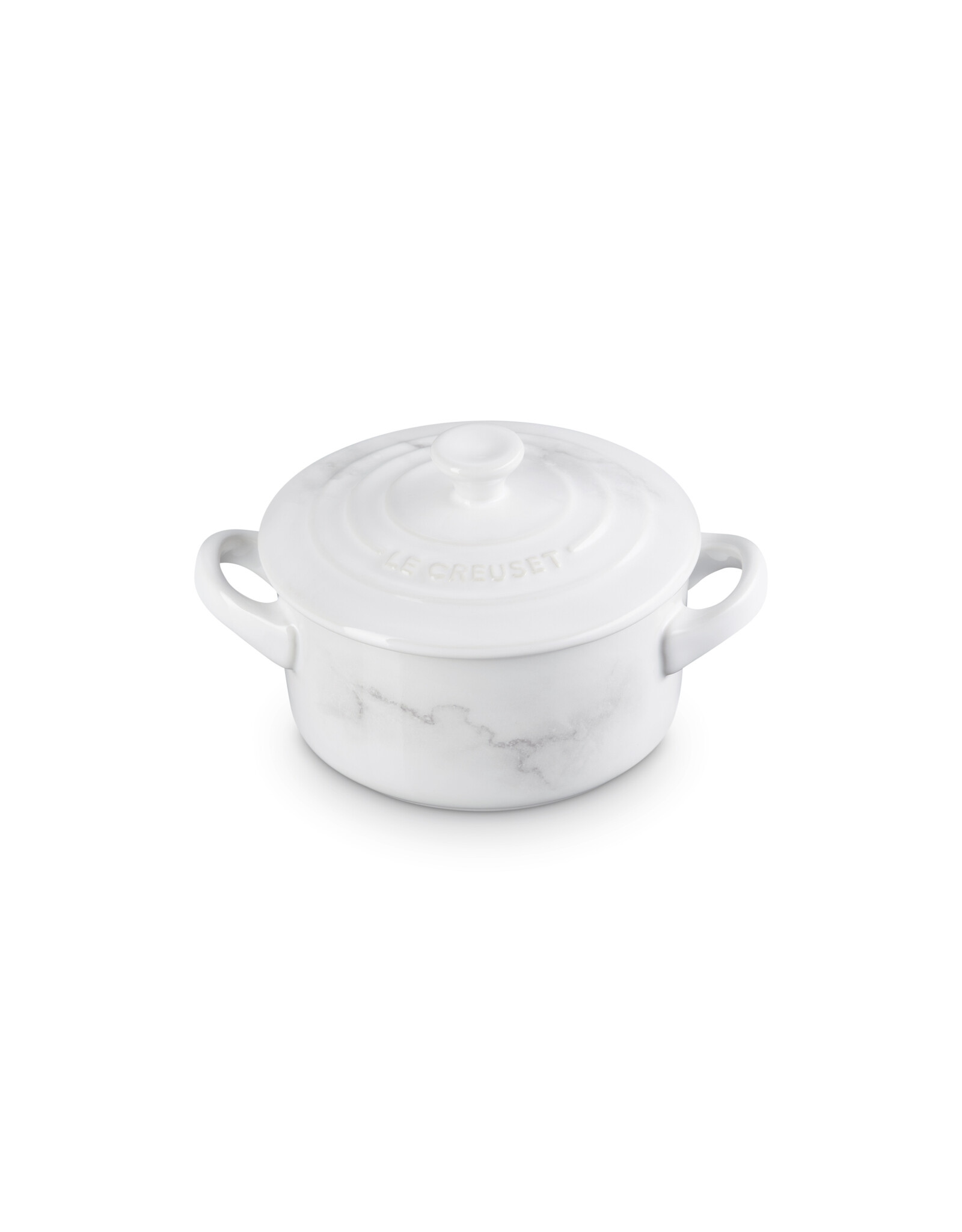 Le Creuset Mini-Cocotte Marmer Wit 10cm