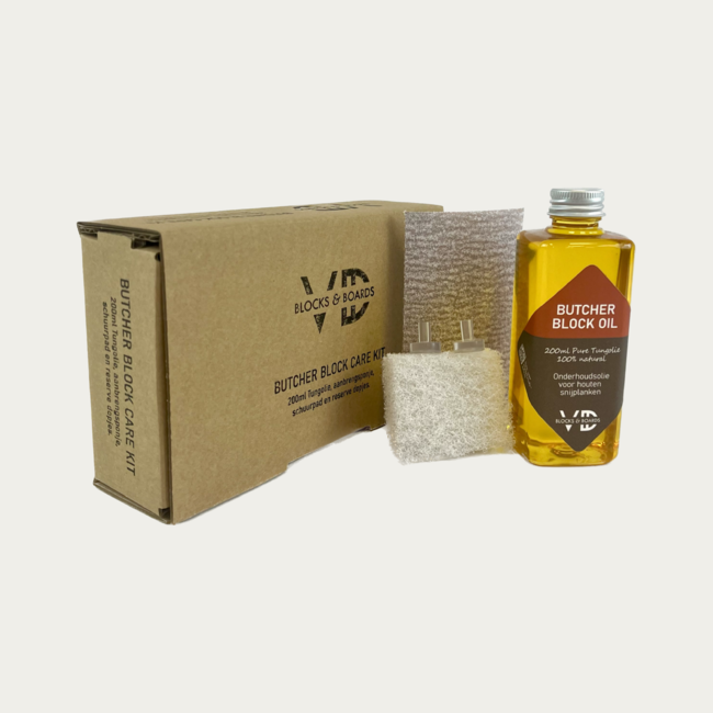 Blocks & Boards Onderhoudsset voor houten hakblokken en snijplanken Tungolie 200ml