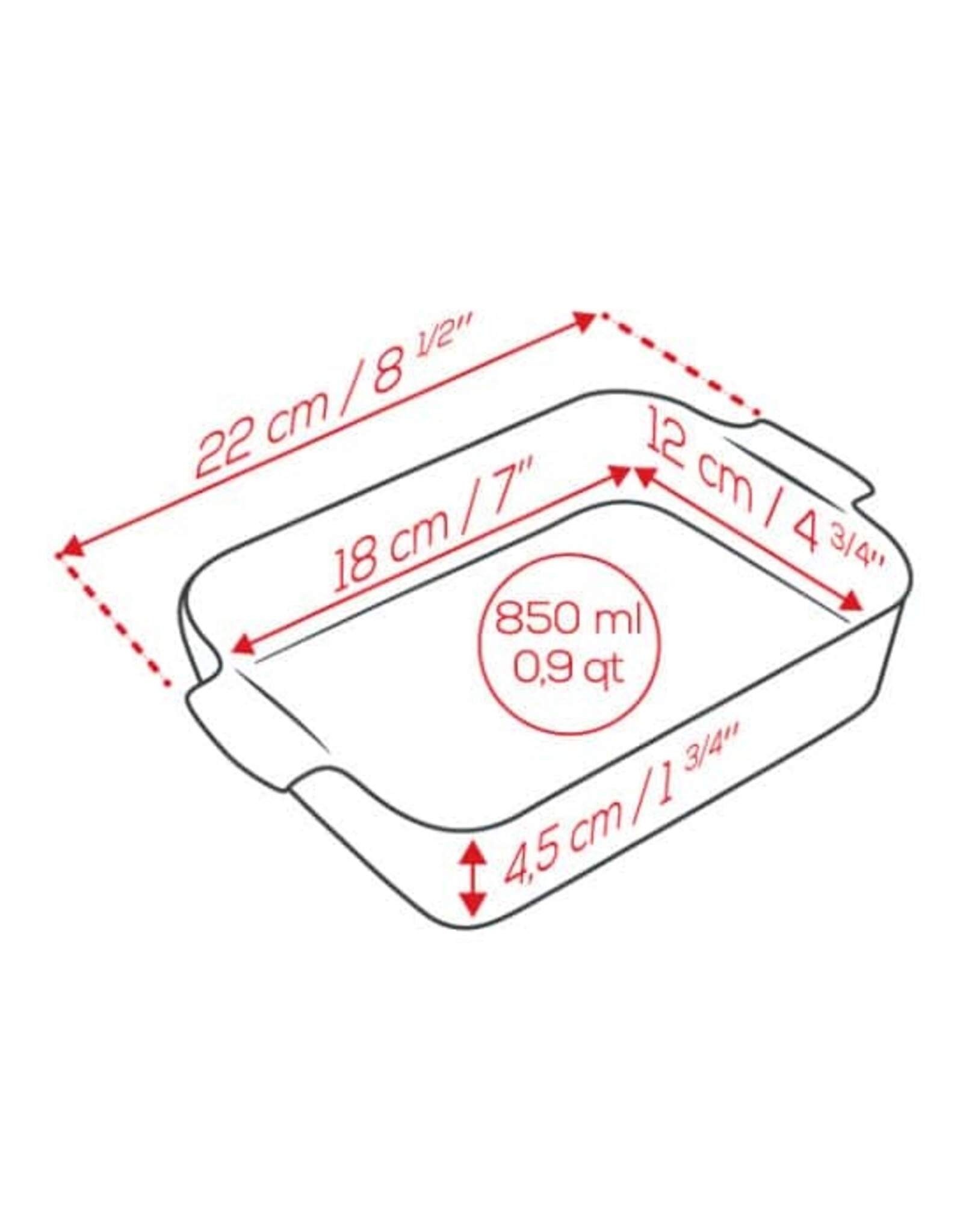 Peugeot Appolia Rechthoekige Keramische Ovenschaal Ecru 22 cm