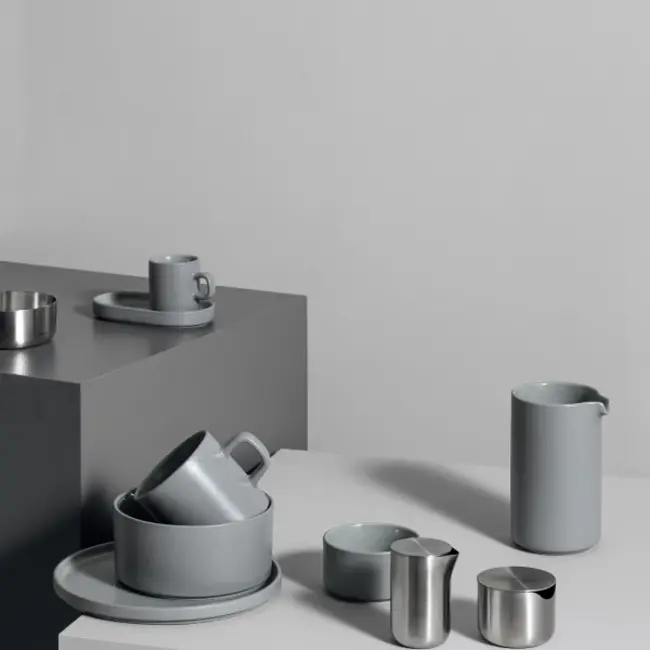 Blomus Set 2 Espresso Kopjes Pilar Pewter 50ml