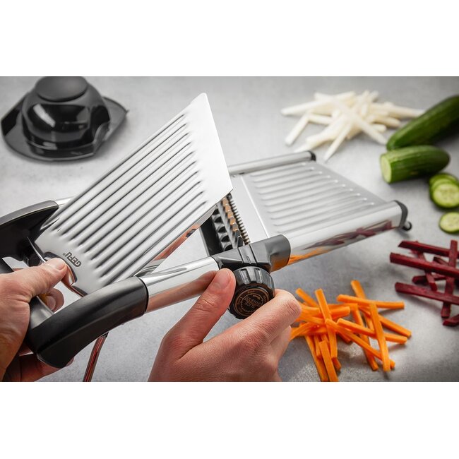 Gefu Mandoline VOLARI – Verstelbaar – Voor Flinterdunne Plakjes
