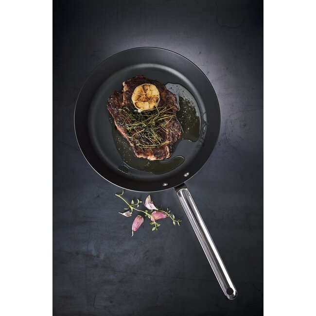 Scanpan Black Iron Koekenpan 22cm – Robuuste Plaatstalen Pan van Koolstofstaal