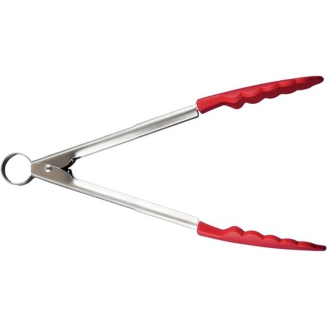 Cuisipro Serveertang  met silicone - 24 cm - rood