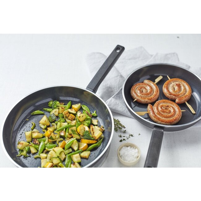 Demeyere Koekenpannen Alu Comfort 3 Ceraforce - 24+28cm PFAS-VRIJ