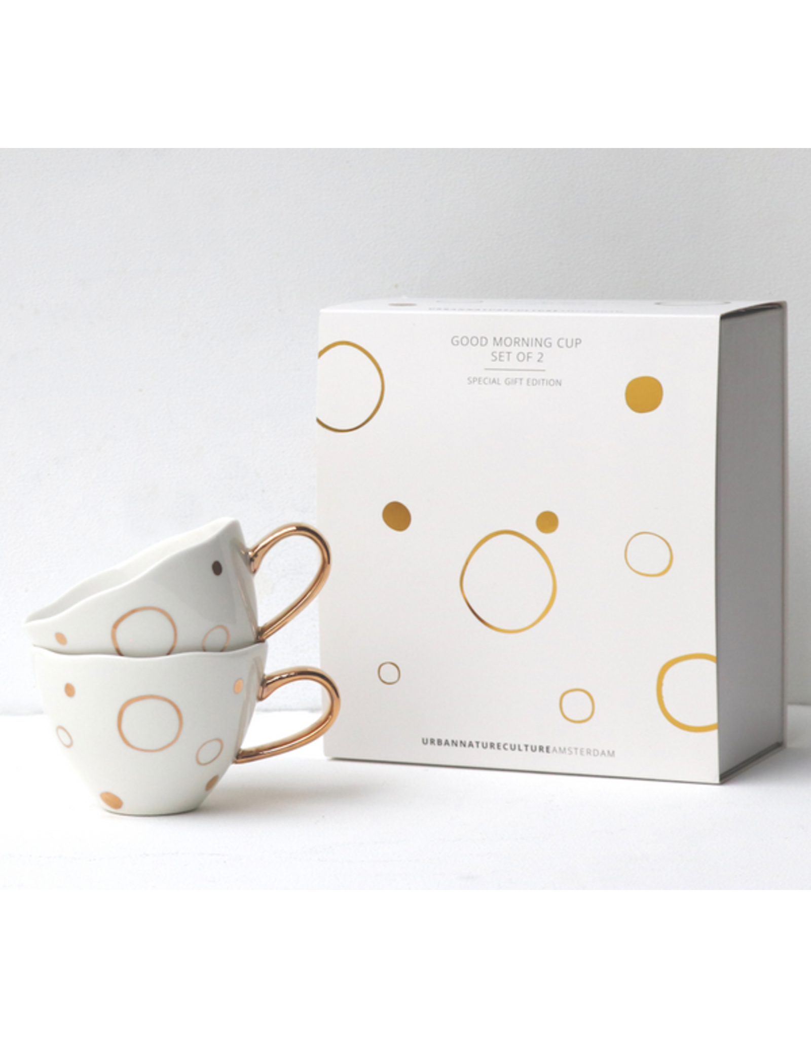 Urban Nature Culture Mok Cappuccino/Thee Good Morning  Special Edition Goud Set van 2