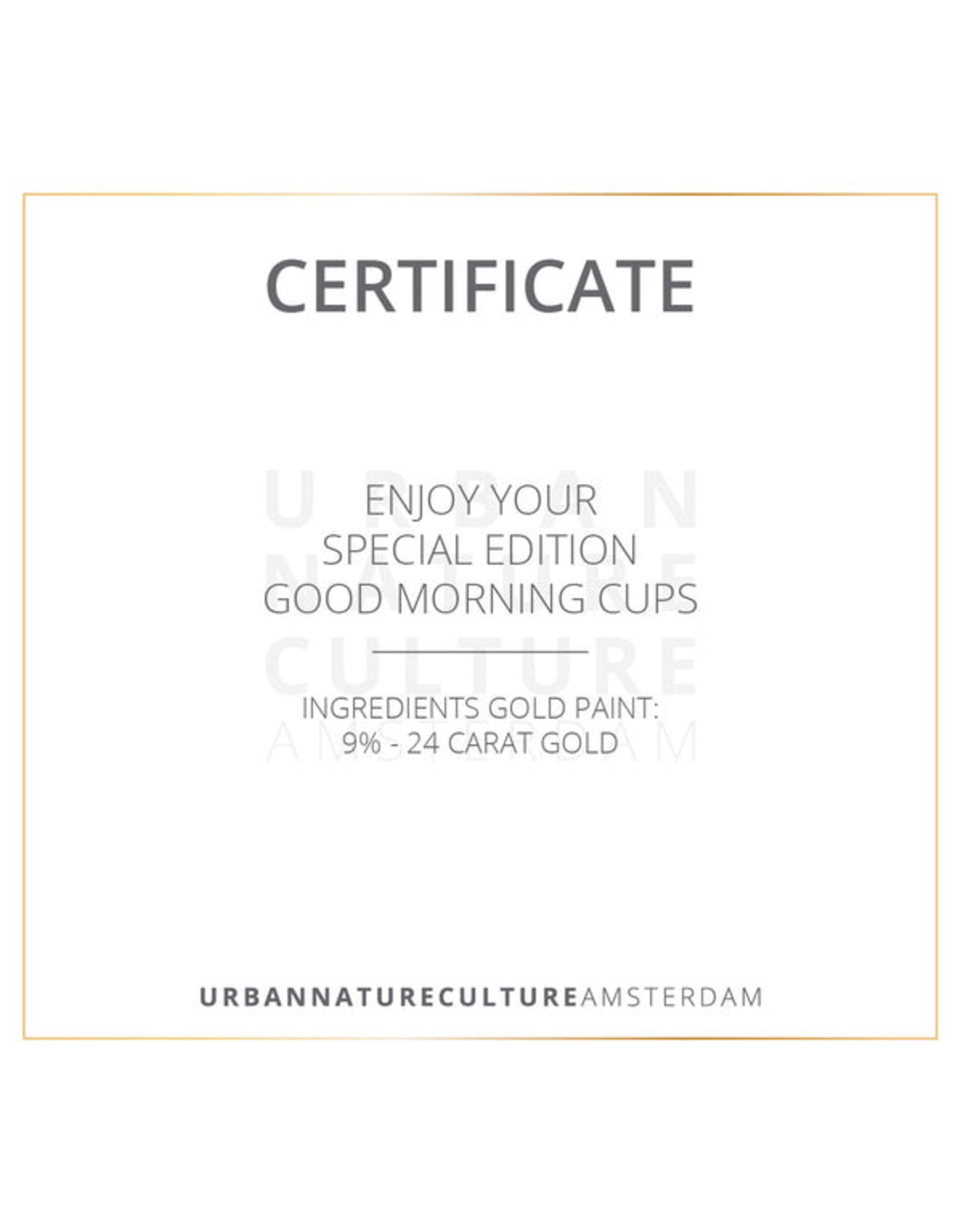 Urban Nature Culture Mok Cappuccino/Thee Good Morning  Special Edition Goud Set van 2