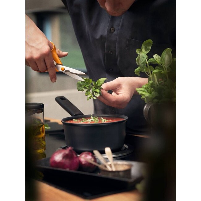 Fiskars Keukenschaar Classic 18cm – Roestvrijstalen Multifunctionele Schaar met Comfortabele Greep