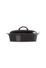 Le Creuset Ovenschaal Heritage Ovaal Zwart Met Deksel