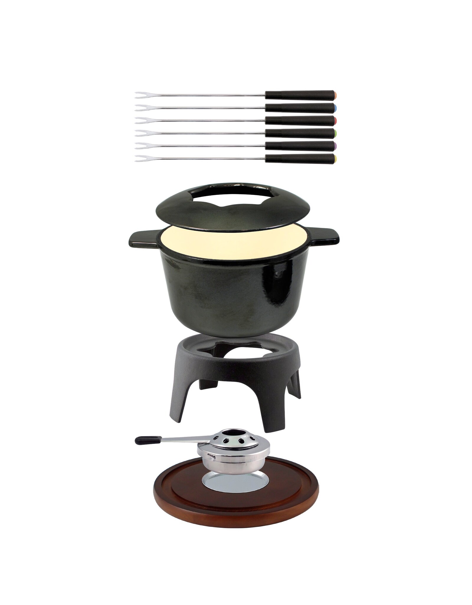 Swissmar Fondue Set Sierra Metallic Zwart 12-Delig