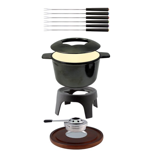 Swissmar Fondue Set Sierra Metallic Zwart 12-Delig