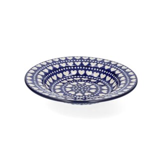 Bunzlau Castle Diep bord Blue Valentine 23.5cm