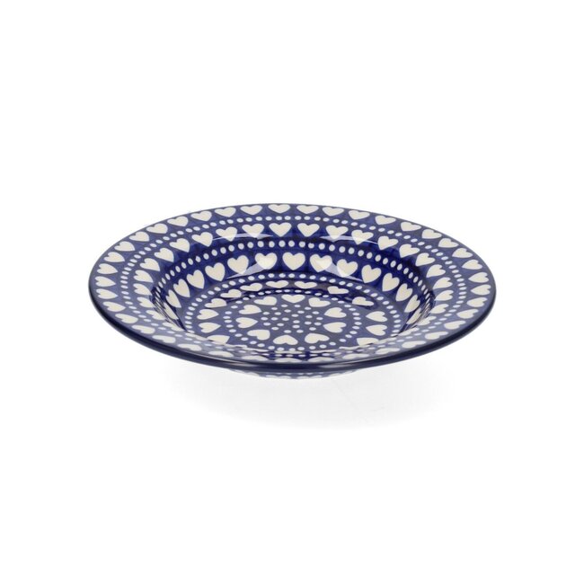 Bunzlau Castle Diep bord Blue Valentine 23.5cm