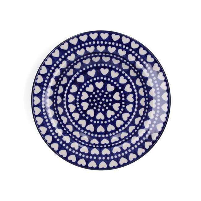 Bunzlau Castle Diep bord Blue Valentine 23.5cm