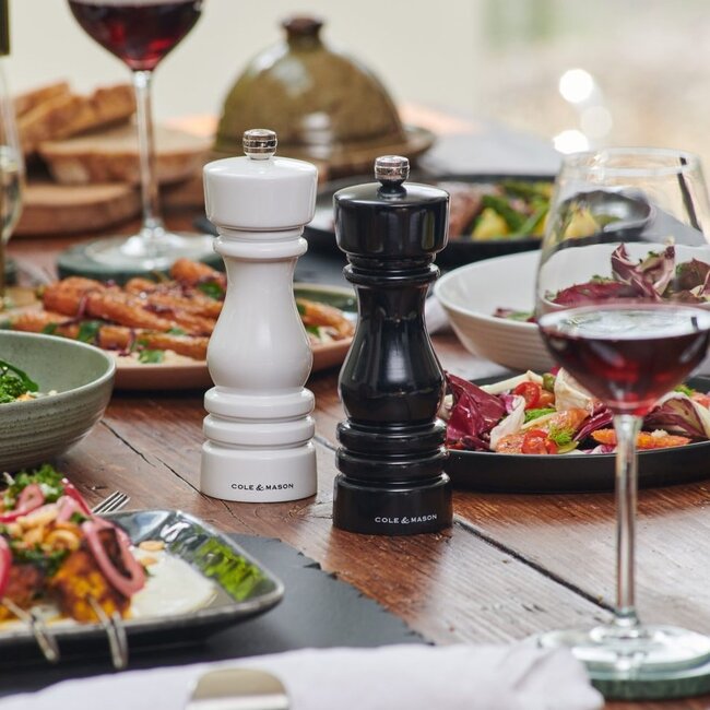 Cole & Mason Zoutmolen London 18cm Beech Glanzend Wit