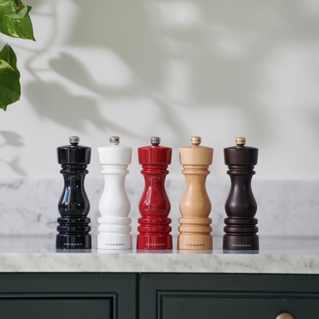 Cole & Mason Zoutmolen London 18cm Beech Glanzend Wit