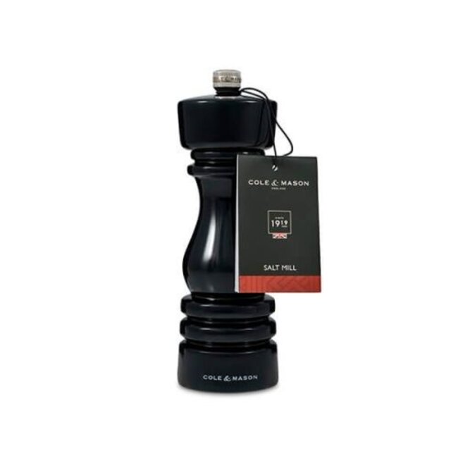 Cole & Mason Zoutmolen London 18cm Beech Glanzend Zwart