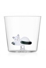Ichendorf Milano Waterglas Tabby Cat Liggende Poes Wit/Smoke