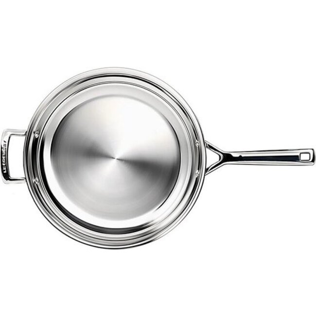 Le Creuset Koekenpan Magnetik RVS 28cm Met Extra Handvat