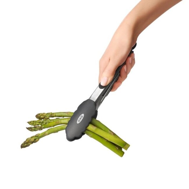 OXO Serveertang Good Grips Siliconen 23 cm – Hittebestendige Siliconen Bekken – Vergrendelbaar – Anti-Slip Handvat