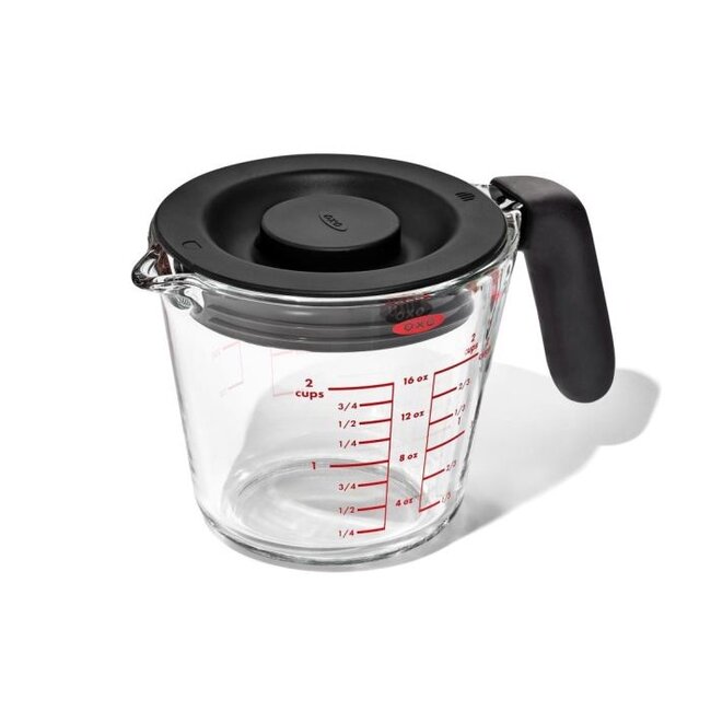 OXO Maatbeker Glas met deksel Good Grips 500 ml
