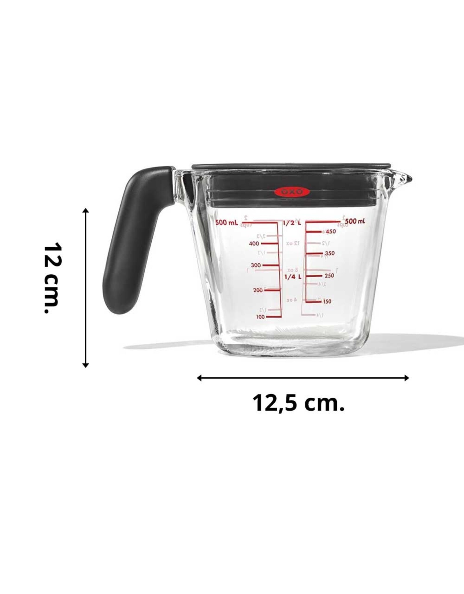 OXO Maatbeker Glas met deksel Good Grips 500 ml