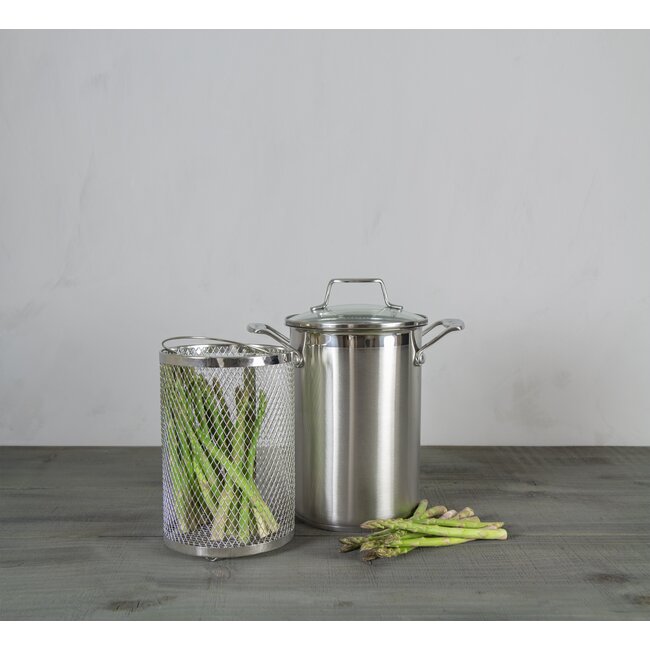 Scanpan Impact Aspergepan – 4,5 Liter – 16 cm – Inclusief Zeefinzet