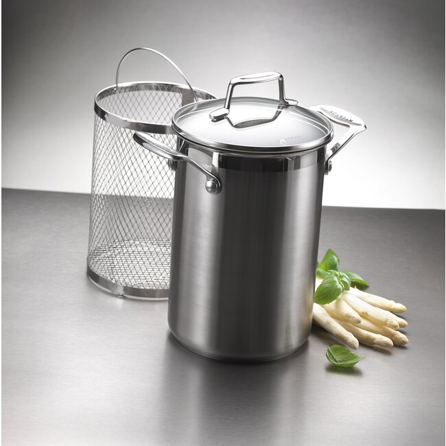 Scanpan Impact Aspergepan – 4,5 Liter – 16 cm – Inclusief Zeefinzet