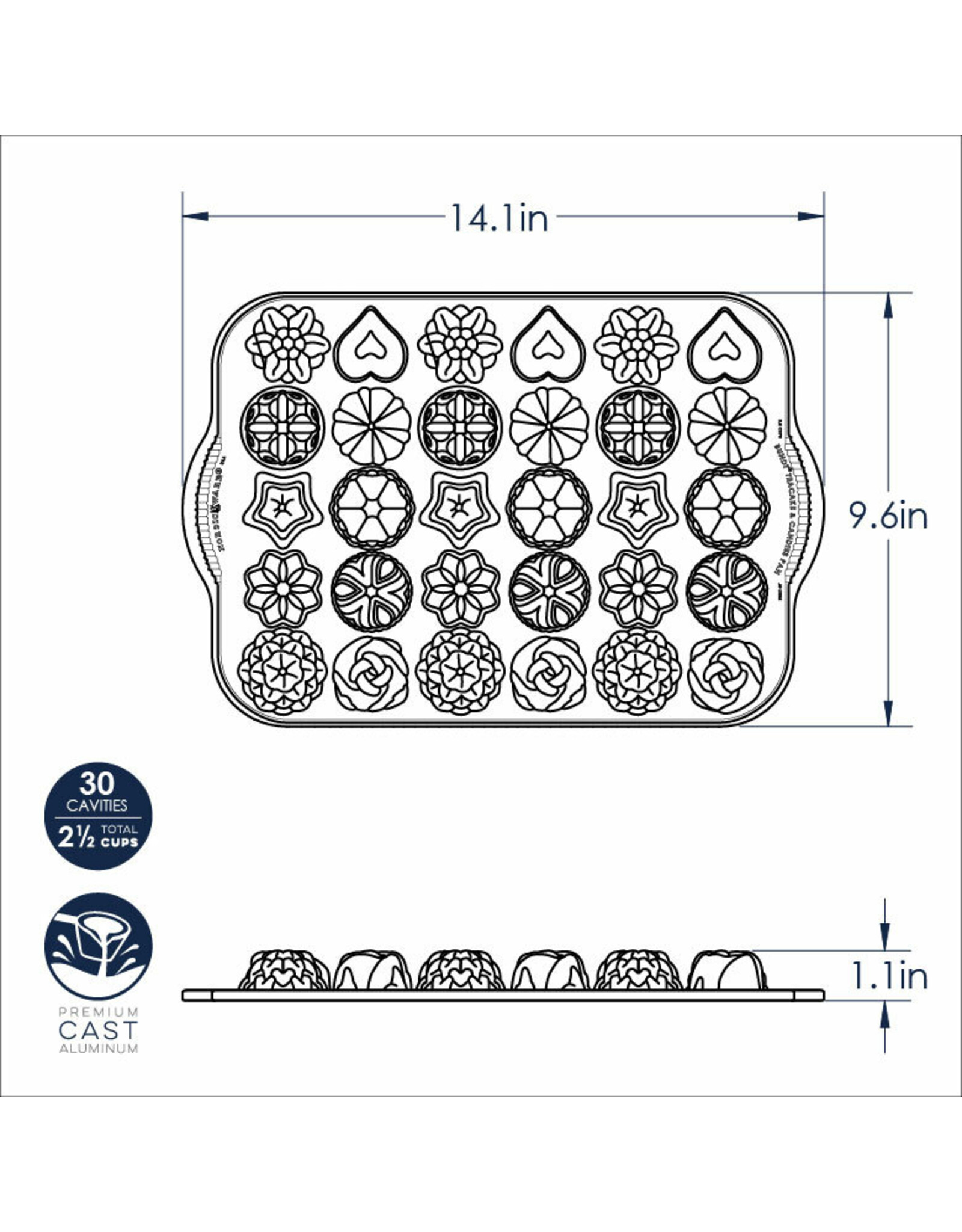 Nordic Ware Bakvorm Cakejes Mini Bund