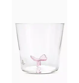 Ichendorf Milano Waterglas Vlinder Roze 350ml