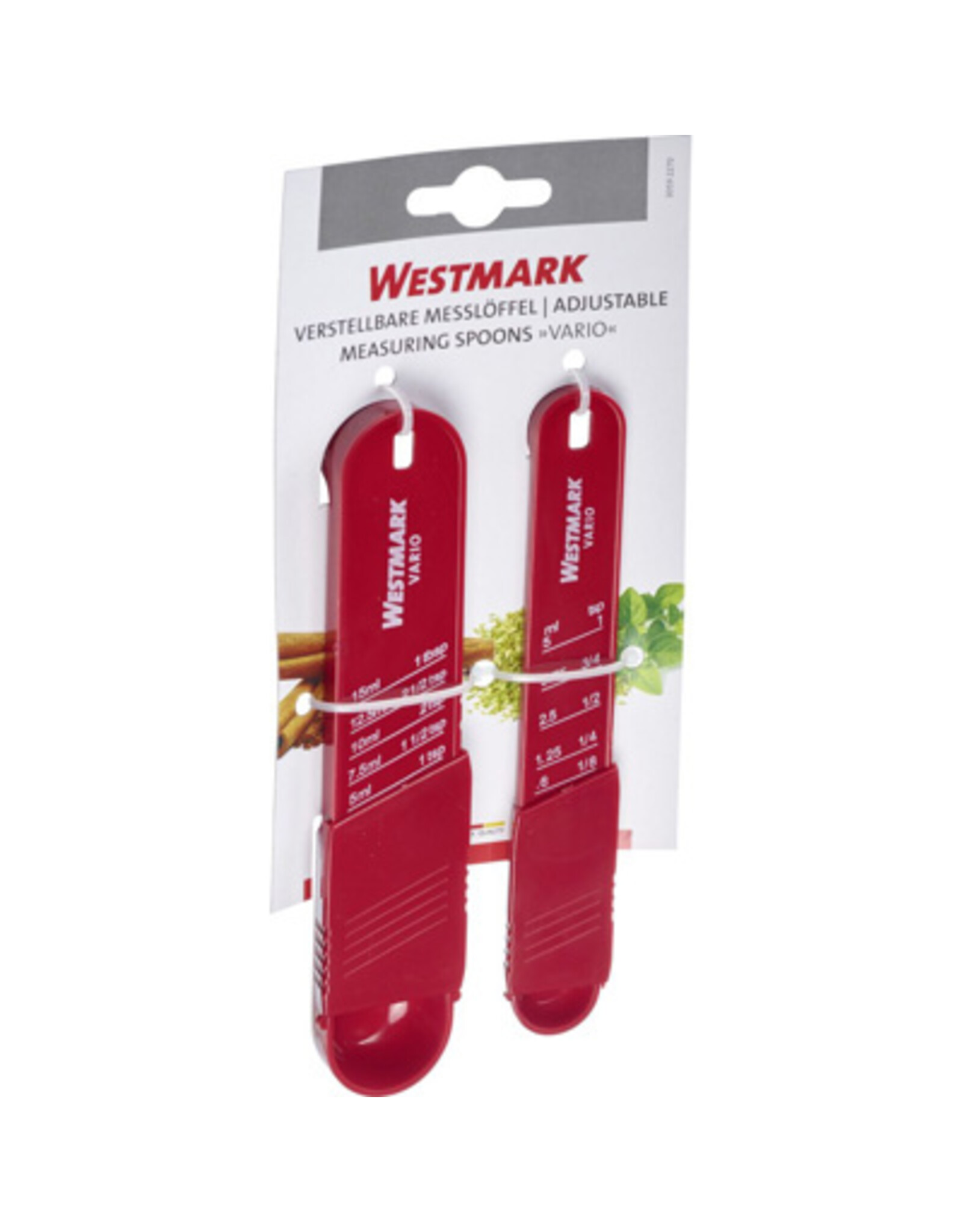 Westmark 2 Maatlepels Vario Verstelbaar Rood