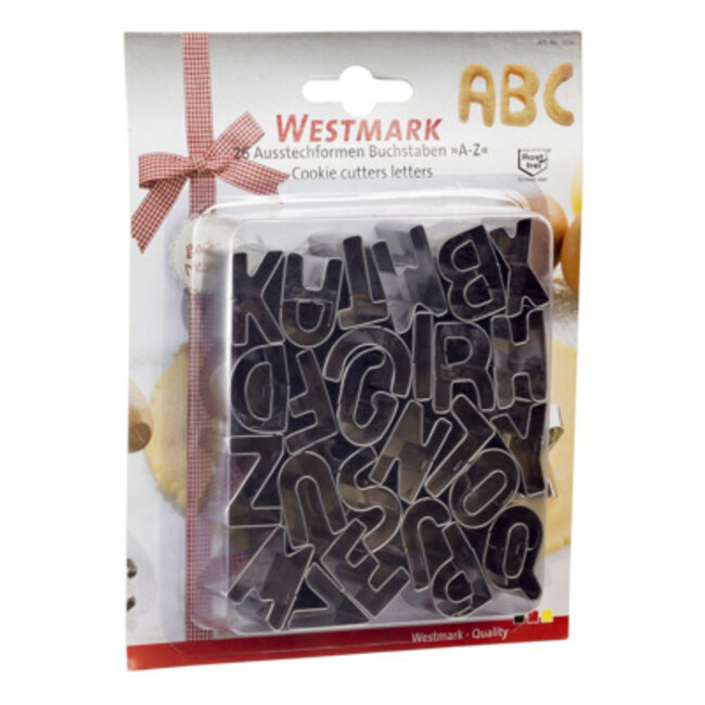 Westmark Koekjesvormen Letters A - Z 2.5 cm