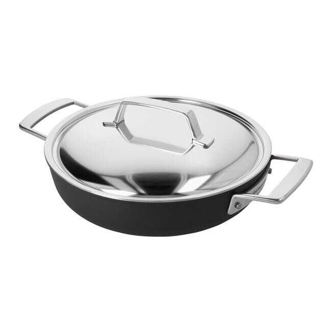 Demeyere Alu Pro 5 Hapjespan / Sudderpan Ceraforce 24cm – Met 2 Handvatten - Gezond Keramisch Koken