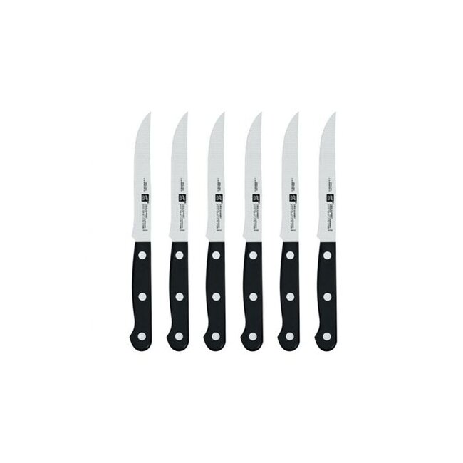 Zwilling TWIN Gourmet Luxe Steakmessen – 6-delige Set – Gekarteld Lemmet