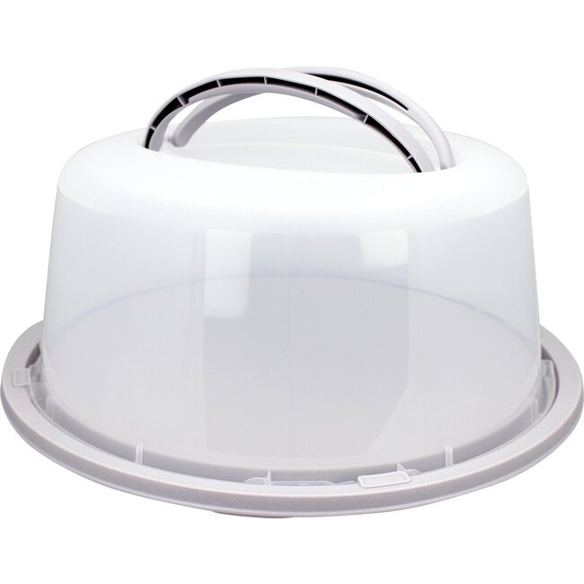 Kunststof Taartdoos & Bewaardoos 34x15 cm met Handgreep – Hoge Taartcarrier voor Vervoeren & Bewaren