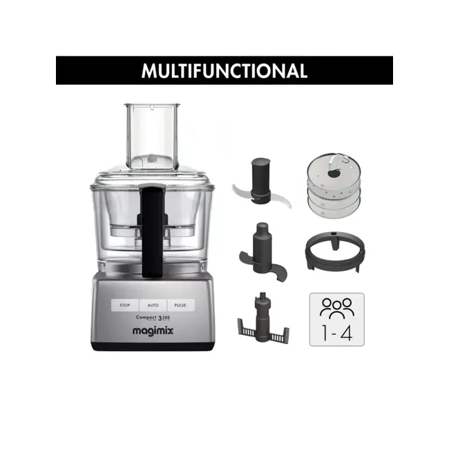 Magimix Foodprocessor CS3200 Compact Mat Chroom
