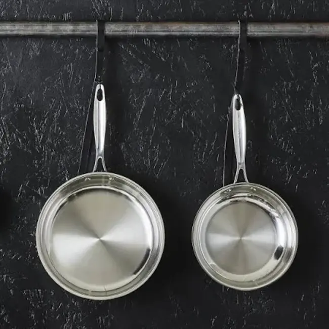 Scanpan Impact RVS Koekenpannenset – 20 cm & 28 cm – Volledig zonder anti-aanbaklaag – Inductie