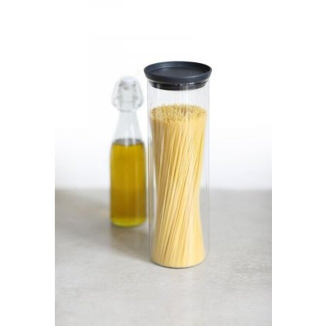 Brabantia Voorraadbus Stapelbaar Glas Dark Grey 1.9L