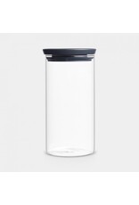 Brabantia Voorraadbus Glas Stapelbaar Dark Grey 1.1L