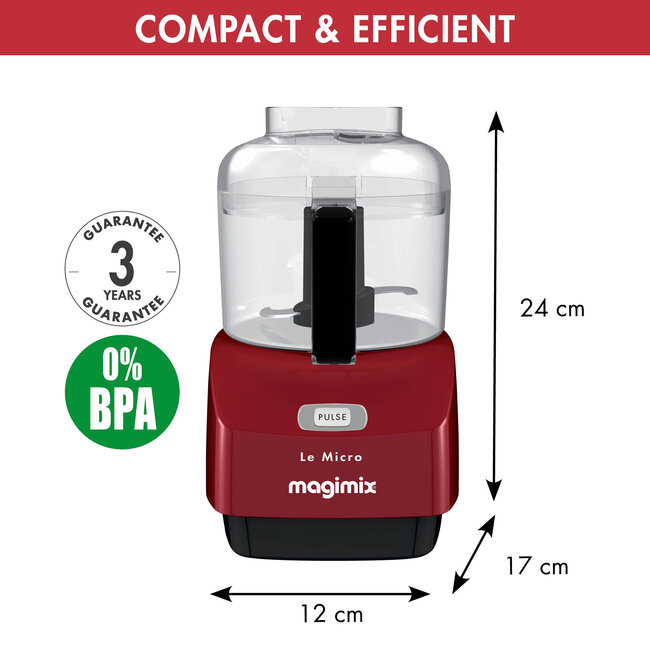 Magimix Hakmolen Mini Rood 0.8L