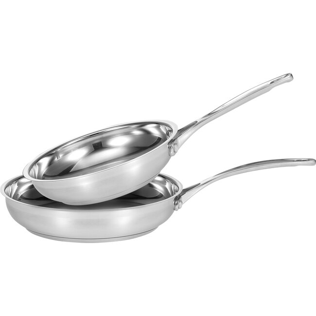 Scanpan Impact RVS Koekenpannenset – 20 cm & 28 cm – Volledig zonder anti-aanbaklaag – Inductie