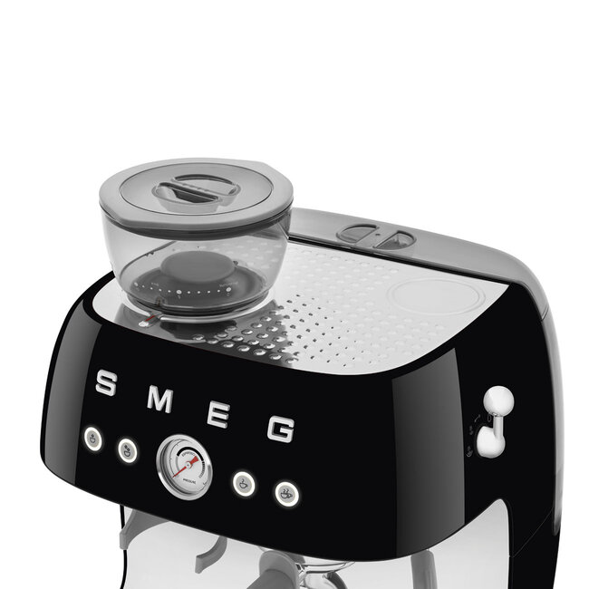 Smeg Handmatige Espressomachine EGF03BLEU Zwart Jaren '50 stijl