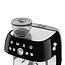 Smeg Handmatige Espressomachine EGF03BLEU Zwart Jaren '50 stijl