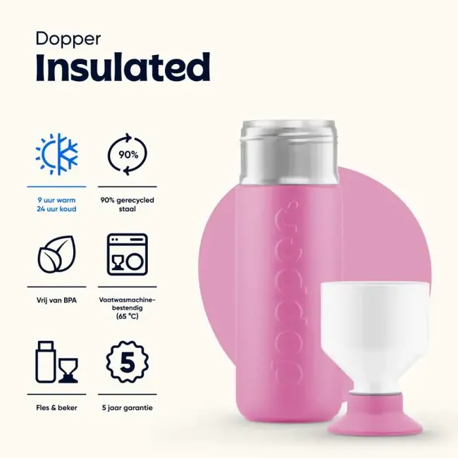 Isoleerfles Insulated Pelican Pink 580 ml
